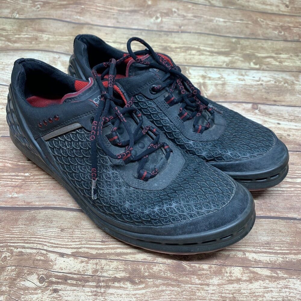 Ecco Hydromax Mens Size 8 EU 42 Golf Shoes Lace Up Sneaker Natural Motion Black